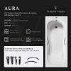 Ванна чугунная Vinsent Veron Aura 150x75x42 VAU1507542H/VH0015CH с хромированными ручками Ванна чугунная Vinsent Veron Aura 150x75x42 VAU1507542H/VH0015CH с хромированными ручками