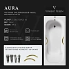 Ванна чугунная Vinsent Veron Aura 150x75x42 VAU1507542H/VH0015GD с золотыми ручками Ванна чугунная Vinsent Veron Aura 150x75x42 VAU1507542H/VH0015GD с золотыми ручками