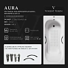 Ванна чугунная Vinsent Veron Aura 170x70x42 VAU1707042H/VH0015BL-AS с черными матовыми ручками и антискользящим покрытием Ванна чугунная Vinsent Veron Aura 170x70x42 VAU1707042H/VH0015BL-AS с черными матовыми ручками и антискользящим покрытием