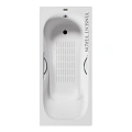 Ванна чугунная Vinsent Veron Aura 170x70x42 VAU1707042H/VH0015CH-AS с хромированными ручками и антискользящим покрытием Ванна чугунная Vinsent Veron Aura 170x70x42 VAU1707042H/VH0015CH-AS с хромированными ручками и антискользящим покрытием