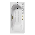 Ванна чугунная Vinsent Veron Aura 170x70x42 VAU1707042H/VH0015GD-AS с золотыми ручками и антискользящим покрытием Ванна чугунная Vinsent Veron Aura 170x70x42 VAU1707042H/VH0015GD-AS с золотыми ручками и антискользящим покрытием