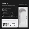 Ванна чугунная Vinsent Veron Aura 170x70x42 VAU1707042H/VH0015GM с ручками оружейная сталь Ванна чугунная Vinsent Veron Aura 170x70x42 VAU1707042H/VH0015GM с ручками оружейная сталь