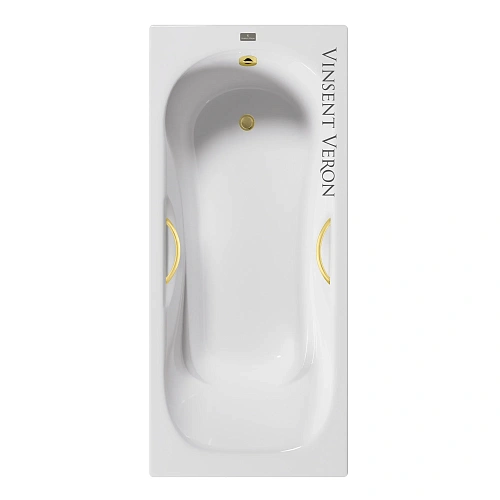 Ванна чугунная Vinsent Veron Aura 170x70x42 VAU1707042H/VH0015MGD с ручками матовое золото Ванна чугунная Vinsent Veron Aura 170x70x42 VAU1707042H/VH0015MGD с ручками матовое золото