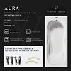 Ванна чугунная Vinsent Veron Aura 170x70x42 VAU1707042H/VH0015MGD с ручками матовое золото Ванна чугунная Vinsent Veron Aura 170x70x42 VAU1707042H/VH0015MGD с ручками матовое золото