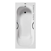 Ванна чугунная Vinsent Veron Aura 170x75x42 VAU1707542H/VH0015BL с черными матовыми ручками