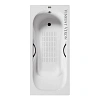 Ванна чугунная Vinsent Veron Aura 170x75x42 VAU1707542H/VH0015BL-AS с черными матовыми ручками и антискользящим покрытием