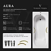 Ванна чугунная Vinsent Veron Aura 170x75x42 VAU1707542H/VH0015GD с золотыми ручками Ванна чугунная Vinsent Veron Aura 170x75x42 VAU1707542H/VH0015GD с золотыми ручками