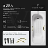 Ванна чугунная Vinsent Veron Aura 170x75x42 VAU1707542H/VH0015GD-AS с золотыми ручками и антискользящим покрытием Ванна чугунная Vinsent Veron Aura 170x75x42 VAU1707542H/VH0015GD-AS с золотыми ручками и антискользящим покрытием