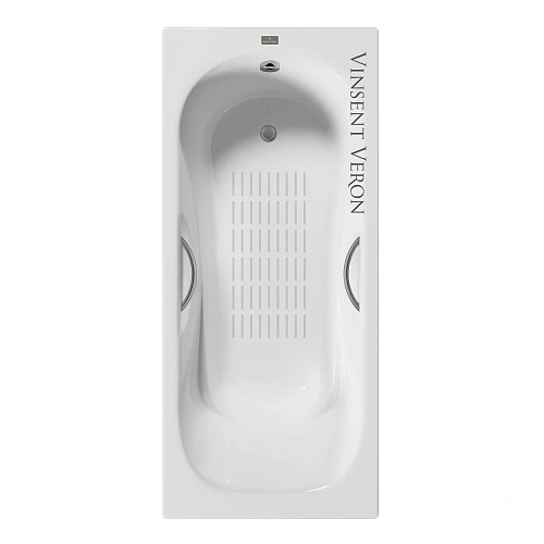 Ванна чугунная Vinsent Veron Aura 170x75x42 VAU1707542H/VH0015GM-AS с ручками оружейная сталь и антискользящим покрытием Ванна чугунная Vinsent Veron Aura 170x75x42 VAU1707542H/VH0015GM-AS с ручками оружейная сталь и антискользящим покрытием