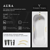 Ванна чугунная Vinsent Veron Aura 170x75x42 VAU1707542H/VH0015MGD с ручками матовое золото Ванна чугунная Vinsent Veron Aura 170x75x42 VAU1707542H/VH0015MGD с ручками матовое золото