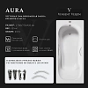 Ванна чугунная Vinsent Veron Aura 170x75x42 VAU1707542H/VH0015NI с ручками цвет никель Ванна чугунная Vinsent Veron Aura 170x75x42 VAU1707542H/VH0015NI с ручками цвет никель