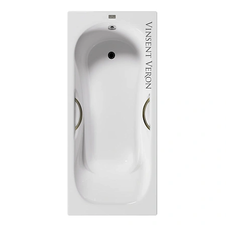 Ванна чугунная Vinsent Veron Aura 180x80x45 VAU1808045H/VH0015BR с бронзовыми ручками Ванна чугунная Vinsent Veron Aura 180x80x45 VAU1808045H/VH0015BR с бронзовыми ручками
