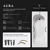 Ванна чугунная Vinsent Veron Aura 180x80x45 VAU1808045H/VH0015BR с бронзовыми ручками Ванна чугунная Vinsent Veron Aura 180x80x45 VAU1808045H/VH0015BR с бронзовыми ручками