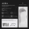 Ванна чугунная Vinsent Veron Aura 180x80x45 VAU1808045H/VH0015CH с хромированными ручками Ванна чугунная Vinsent Veron Aura 180x80x45 VAU1808045H/VH0015CH с хромированными ручками