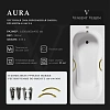 Ванна чугунная Vinsent Veron Aura 180x80x45 VAU1808045H/VH0015GD с золотыми ручками Ванна чугунная Vinsent Veron Aura 180x80x45 VAU1808045H/VH0015GD с золотыми ручками