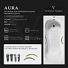 Ванна чугунная Vinsent Veron Aura 180x80x45 VAU1808045H/VH0015GD-AS с золотыми ручками и антискользящим покрытием Ванна чугунная Vinsent Veron Aura 180x80x45 VAU1808045H/VH0015GD-AS с золотыми ручками и антискользящим покрытием