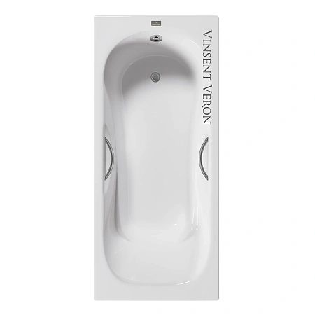 Ванна чугунная Vinsent Veron Aura 180x80x45 VAU1808045H/VH0015GM с ручками оружейная сталь Ванна чугунная Vinsent Veron Aura 180x80x45 VAU1808045H/VH0015GM с ручками оружейная сталь