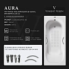 Ванна чугунная Vinsent Veron Aura 180x80x45 VAU1808045H/VH0015GM-AS с ручками оружейная сталь и антискользящим покрытием Ванна чугунная Vinsent Veron Aura 180x80x45 VAU1808045H/VH0015GM-AS с ручками оружейная сталь и антискользящим покрытием