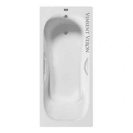 Ванна чугунная Vinsent Veron Aura 180x80x45 VAU1808045H/VH0015NI с ручками цвет никель Ванна чугунная Vinsent Veron Aura 180x80x45 VAU1808045H/VH0015NI с ручками цвет никель
