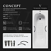 Ванна чугунная Vinsent Veron Concept 140x70x42 VCO1407042H/VH0015BL-AS с черными матовыми ручками и антискользящим покрытием Ванна чугунная Vinsent Veron Concept 140x70x42 VCO1407042H/VH0015BL-AS с черными матовыми ручками и антискользящим покрытием