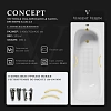 Ванна чугунная Vinsent Veron Concept 140x70x42 VCO1407042H/VH0015MGD-AS с ручками матовое золото и антискользящим покрытием Ванна чугунная Vinsent Veron Concept 140x70x42 VCO1407042H/VH0015MGD-AS с ручками матовое золото и антискользящим покрытием