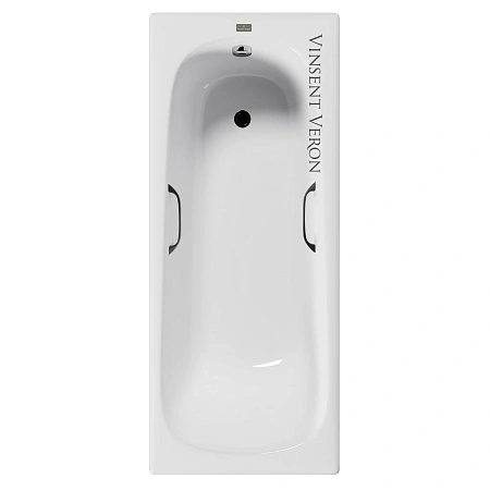 Ванна чугунная Vinsent Veron Concept 150x70x42 VCO1507042H/VH0012BL с черными матовыми ручками Ванна чугунная Vinsent Veron Concept 150x70x42 VCO1507042H/VH0012BL с черными матовыми ручками