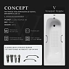 Ванна чугунная Vinsent Veron Concept 150x70x42 VCO1507042H/VH0012BL-AS с черными матовыми ручками и антискользящим покрытием Ванна чугунная Vinsent Veron Concept 150x70x42 VCO1507042H/VH0012BL-AS с черными матовыми ручками и антискользящим покрытием