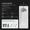 Ванна чугунная Vinsent Veron Concept 150x70x42 VCO1507042H/VH0012CH-AS с хромированными ручками и антискользящим покрытием Ванна чугунная Vinsent Veron Concept 150x70x42 VCO1507042H/VH0012CH-AS с хромированными ручками и антискользящим покрытием
