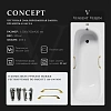 Ванна чугунная Vinsent Veron Concept 150x70x42 VCO1507042H/VH0012GD с золотыми ручками Ванна чугунная Vinsent Veron Concept 150x70x42 VCO1507042H/VH0012GD с золотыми ручками