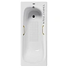 Ванна чугунная Vinsent Veron Concept 150x70x42 VCO1507042H/VH0012GD-AS с золотыми ручками и антискользящим покрытием Ванна чугунная Vinsent Veron Concept 150x70x42 VCO1507042H/VH0012GD-AS с золотыми ручками и антискользящим покрытием