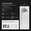 Ванна чугунная Vinsent Veron Concept 150x70x42 VCO1507042H/VH0012GD-AS с золотыми ручками и антискользящим покрытием Ванна чугунная Vinsent Veron Concept 150x70x42 VCO1507042H/VH0012GD-AS с золотыми ручками и антискользящим покрытием