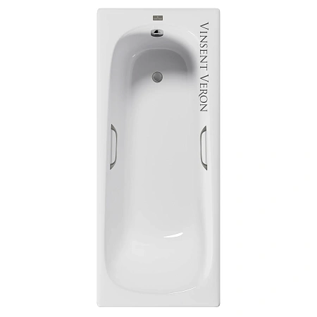Ванна чугунная Vinsent Veron Concept 150x70x42 VCO1507042H/VH0012GM с ручками оружейная сталь Ванна чугунная Vinsent Veron Concept 150x70x42 VCO1507042H/VH0012GM с ручками оружейная сталь