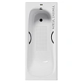 Ванна чугунная Vinsent Veron Concept 150x70x42 VCO1507042H/VH0015BL-AS с черными матовыми ручками и антискользящим покрытием Ванна чугунная Vinsent Veron Concept 150x70x42 VCO1507042H/VH0015BL-AS с черными матовыми ручками и антискользящим покрытием