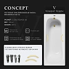 Ванна чугунная Vinsent Veron Concept 150x70x42 VCO1507042H/VH0015MGD с ручками матовое золото Ванна чугунная Vinsent Veron Concept 150x70x42 VCO1507042H/VH0015MGD с ручками матовое золото