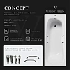 Ванна чугунная Vinsent Veron Concept 160x70x42 VCO1607042H/VH0012BL с черными матовыми ручками Ванна чугунная Vinsent Veron Concept 160x70x42 VCO1607042H/VH0012BL с черными матовыми ручками