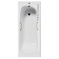Ванна чугунная Vinsent Veron Concept 160x70x42 VCO1607042H/VH0012GD с золотыми ручками Ванна чугунная Vinsent Veron Concept 160x70x42 VCO1607042H/VH0012GD с золотыми ручками