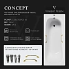 Ванна чугунная Vinsent Veron Concept 160x70x42 VCO1607042H/VH0012GD с золотыми ручками Ванна чугунная Vinsent Veron Concept 160x70x42 VCO1607042H/VH0012GD с золотыми ручками