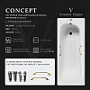 Ванна чугунная Vinsent Veron Concept 160x70x42 VCO1607042H/VH0012GD-AS с золотыми ручками и антискользящим покрытием Ванна чугунная Vinsent Veron Concept 160x70x42 VCO1607042H/VH0012GD-AS с золотыми ручками и антискользящим покрытием