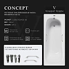 Ванна чугунная Vinsent Veron Concept 160x70x42 VCO1607042H/VH0012NI с ручками цвет никель Ванна чугунная Vinsent Veron Concept 160x70x42 VCO1607042H/VH0012NI с ручками цвет никель