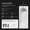 Ванна чугунная Vinsent Veron Concept 160x70x42 VCO1607042H/VH0015MGD с ручками матовое золото Ванна чугунная Vinsent Veron Concept 160x70x42 VCO1607042H/VH0015MGD с ручками матовое золото