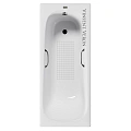 Ванна чугунная Vinsent Veron Concept 165x70x42 VCO1657042H/VH0012BL-AS с черными матовыми ручками и антискользящим покрытием Ванна чугунная Vinsent Veron Concept 165x70x42 VCO1657042H/VH0012BL-AS с черными матовыми ручками и антискользящим покрытием