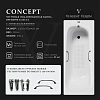 Ванна чугунная Vinsent Veron Concept 165x70x42 VCO1657042H/VH0012BL-AS с черными матовыми ручками и антискользящим покрытием Ванна чугунная Vinsent Veron Concept 165x70x42 VCO1657042H/VH0012BL-AS с черными матовыми ручками и антискользящим покрытием