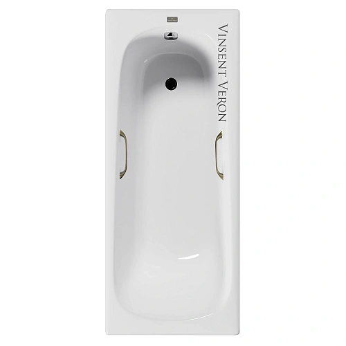 Ванна чугунная Vinsent Veron Concept 165x70x42 VCO1657042H/VH0012BR с бронзовыми ручками Ванна чугунная Vinsent Veron Concept 165x70x42 VCO1657042H/VH0012BR с бронзовыми ручками