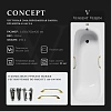 Ванна чугунная Vinsent Veron Concept 165x70x42 VCO1657042H/VH0012GD с золотыми ручками Ванна чугунная Vinsent Veron Concept 165x70x42 VCO1657042H/VH0012GD с золотыми ручками