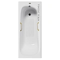 Ванна чугунная Vinsent Veron Concept 165x70x42 VCO1657042H/VH0012GD-AS с золотыми ручками и антискользящим покрытием Ванна чугунная Vinsent Veron Concept 165x70x42 VCO1657042H/VH0012GD-AS с золотыми ручками и антискользящим покрытием