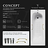 Ванна чугунная Vinsent Veron Concept 165x70x42 VCO1657042H/VH0012GD-AS с золотыми ручками и антискользящим покрытием Ванна чугунная Vinsent Veron Concept 165x70x42 VCO1657042H/VH0012GD-AS с золотыми ручками и антискользящим покрытием