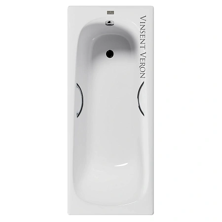 Ванна чугунная Vinsent Veron Concept 165x70x42 VCO1657042H/VH0015CH с хромированными ручками