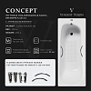 Ванна чугунная Vinsent Veron Concept 165x70x42 VCO1657042H/VH0015CH-AS с хромированными ручками и антискользящим покрытием Ванна чугунная Vinsent Veron Concept 165x70x42 VCO1657042H/VH0015CH-AS с хромированными ручками и антискользящим покрытием