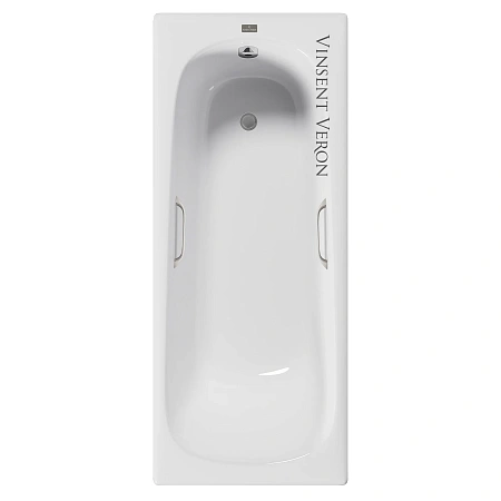 Ванна чугунная Vinsent Veron Concept 170x70x42 VCO1707042H/VH0012NI с ручками цвет никель