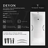 Ванна чугунная Vinsent Veron Devon 170x70x45 VDV1707045H/E60327CH-AS с хромированными ручками и антискользящим покрытием Ванна чугунная Vinsent Veron Devon 170x70x45 VDV1707045H/E60327CH-AS с хромированными ручками и антискользящим покрытием